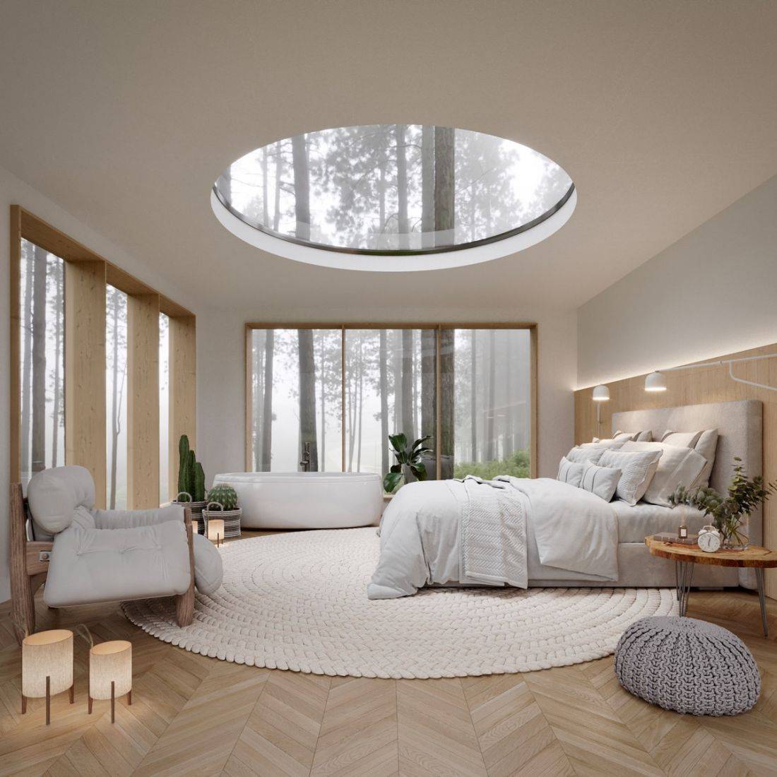 10 mẫu thiết kế phòng tắm hòa nhập với không gian ngủ năm 2022 - CafeLand.Vn