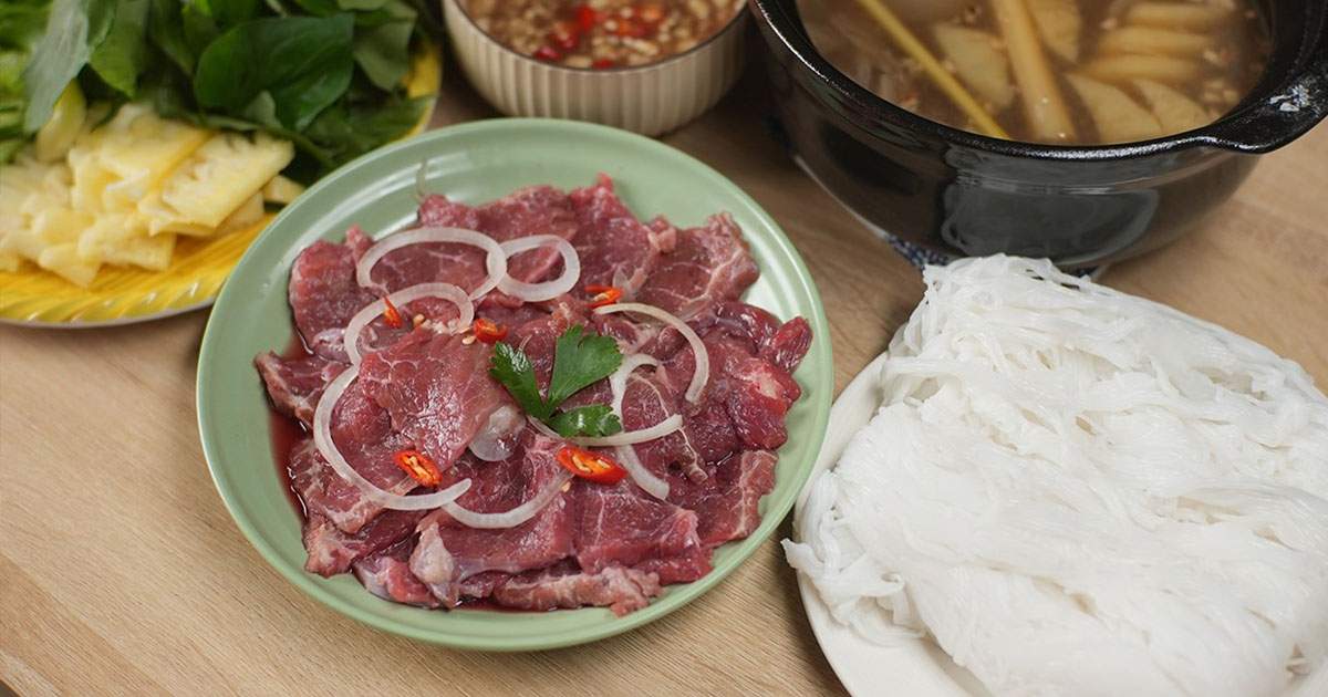 Bò Nhúng Giấm món ăn buổi tối ở Bảo Lộc