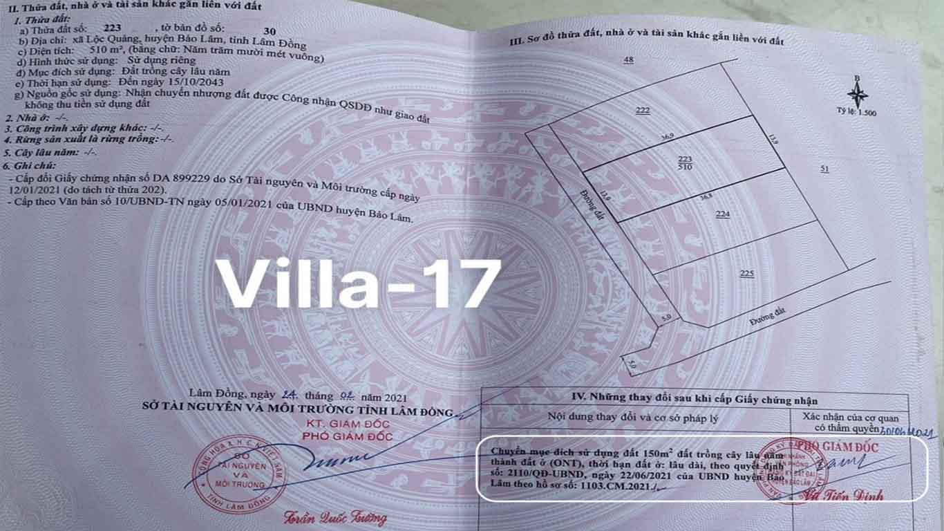 Sổ hồng villa