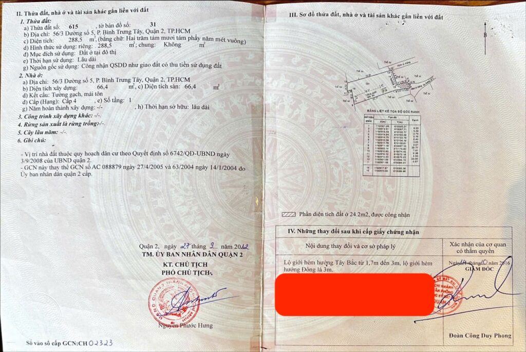 Sổ hồng nhà quận 2